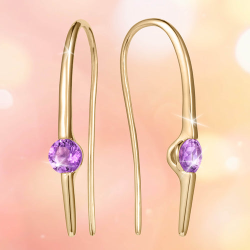 Daniel Steiger Serene Amethyst Threader Earrings