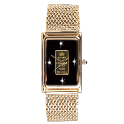 Daniel Steiger Milanese Mesh 24K Gold Ingot Watch