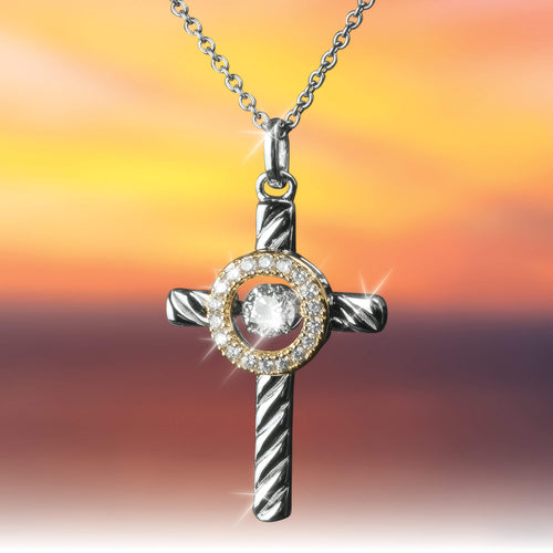 Dancing Twist Cross Pendant