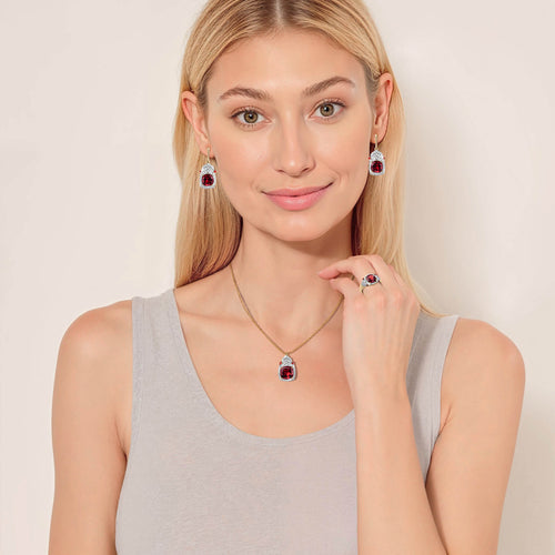 Gemma Garnet Earrings