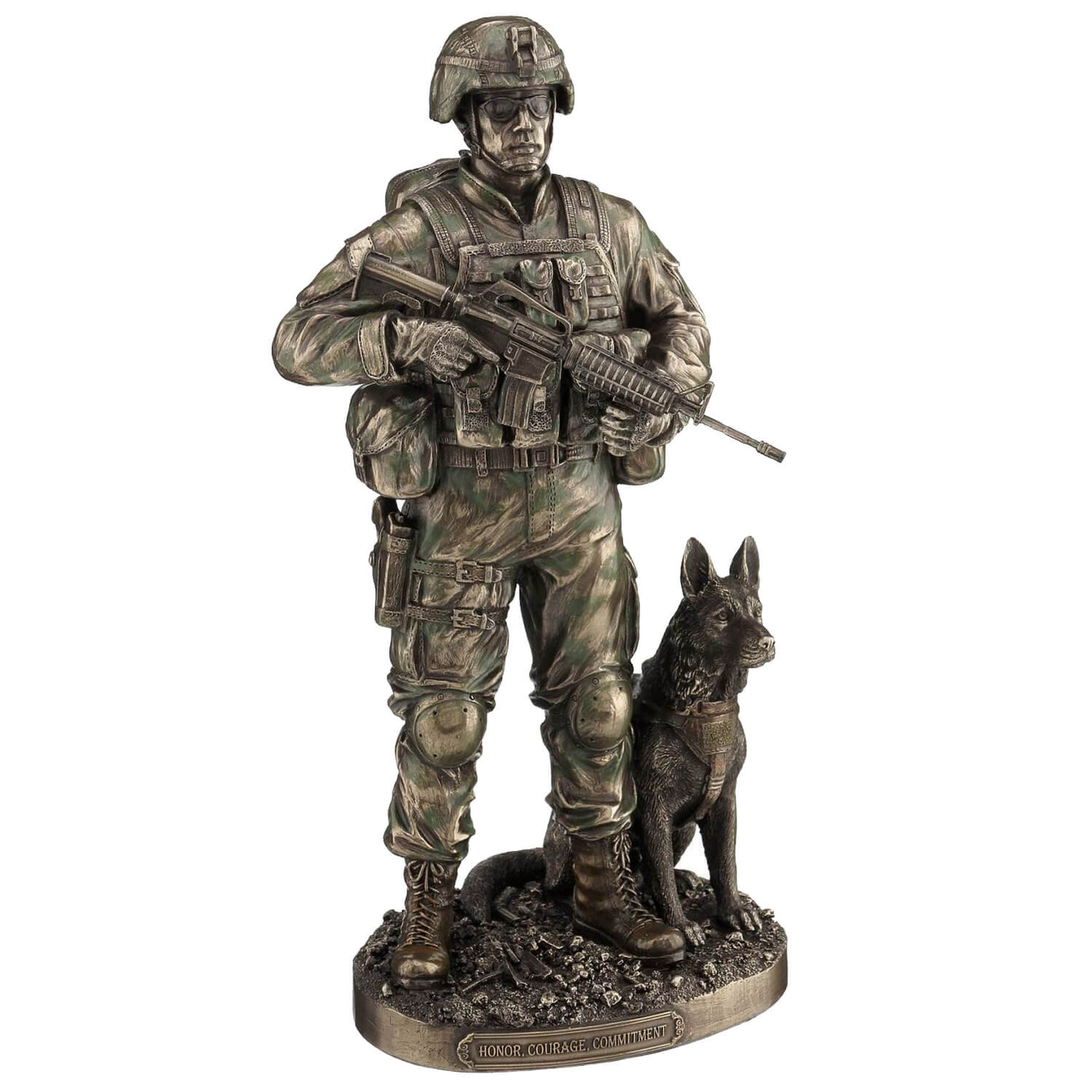 Soldier & Dog Statue