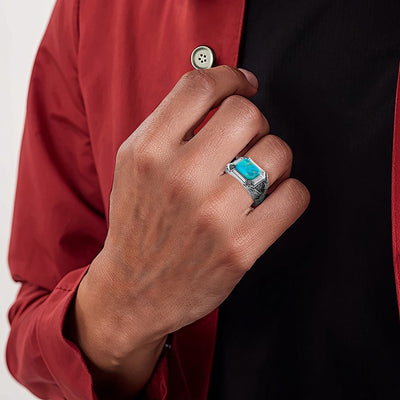 Desert Wings Turquoise Men’s Ring