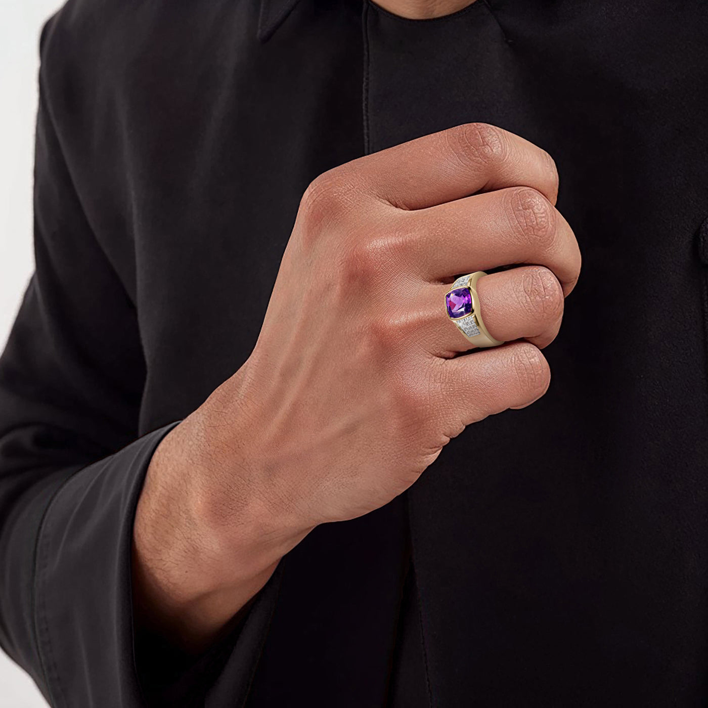 Glorious Amethyst Men’s Ring