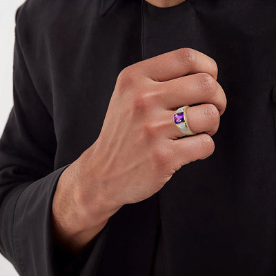 Glorious Amethyst Men’s Ring