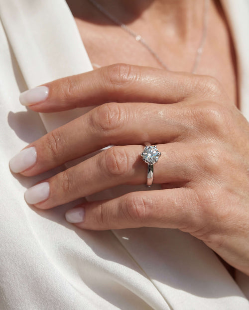 Rose Lumiere Moissanite Ring