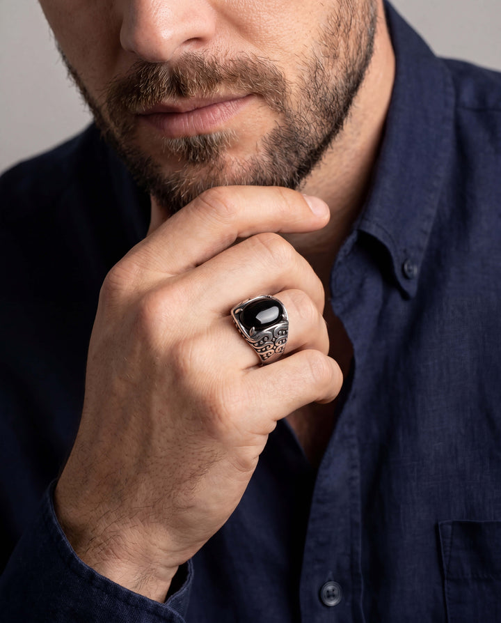 Daniel Steiger Noir Onyx Legacy Men's Ring