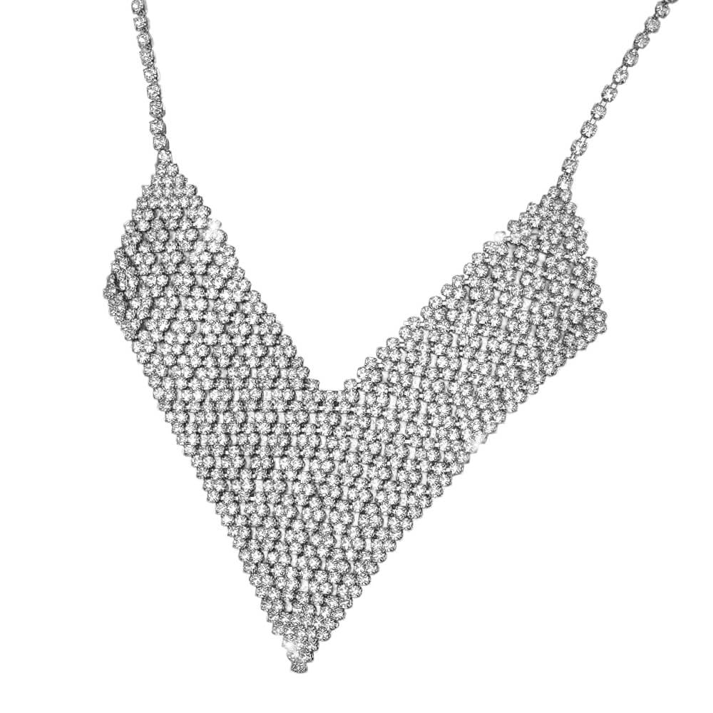 Glamorama Rhodium Necklace