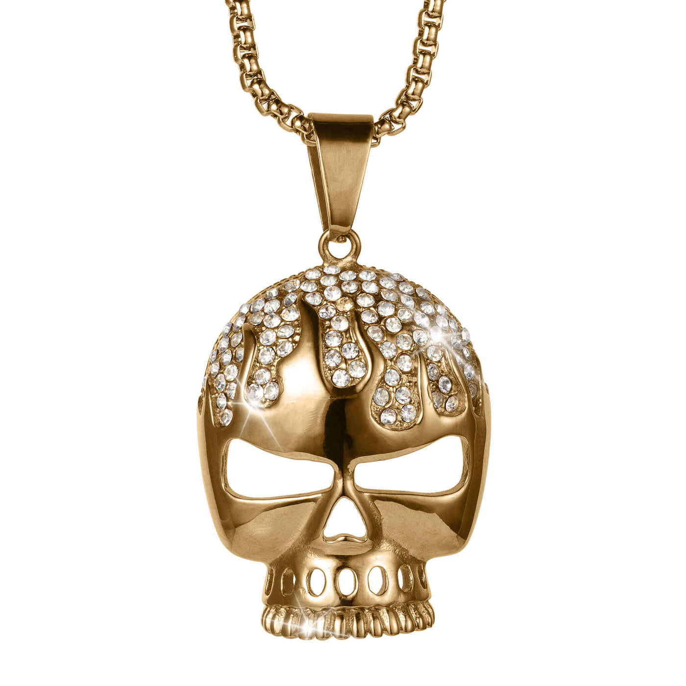 Flaming Skull Pendant