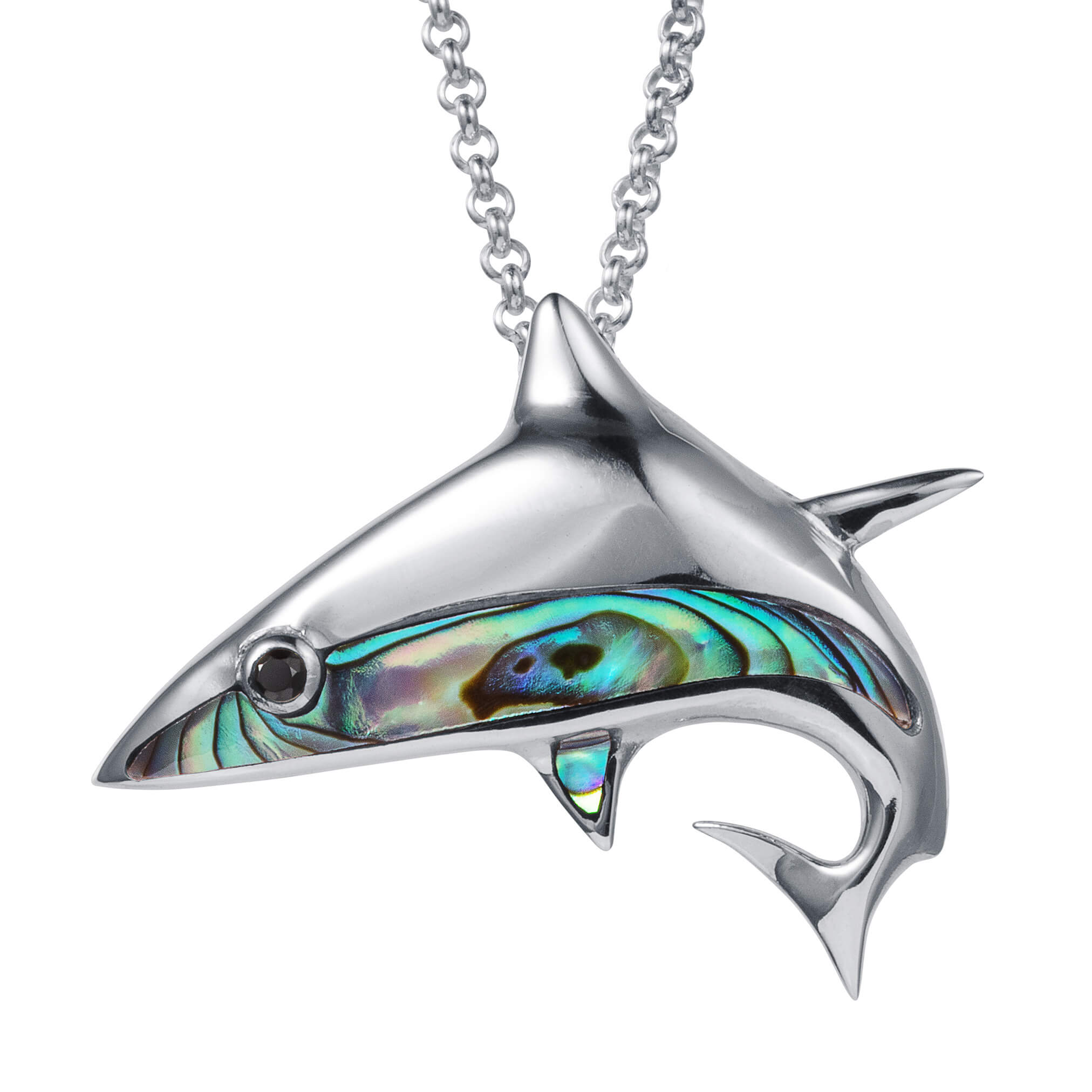 Daniel Steiger Abalone Shark Pendant