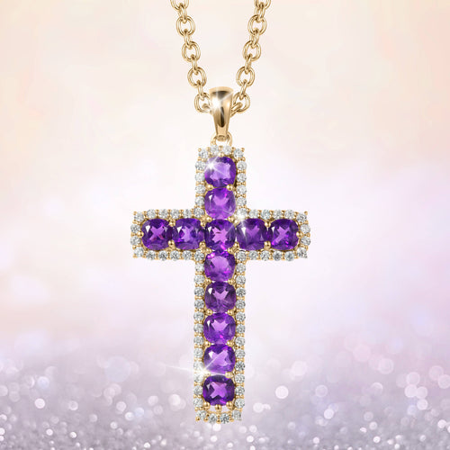 Daniel Steiger Amethyst Serenity Cross Pendant