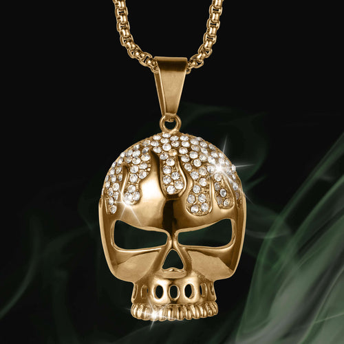 Flaming Skull Pendant