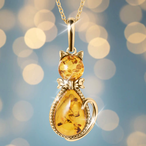 Daniel Steiger Baltic Amber Feline Pendant