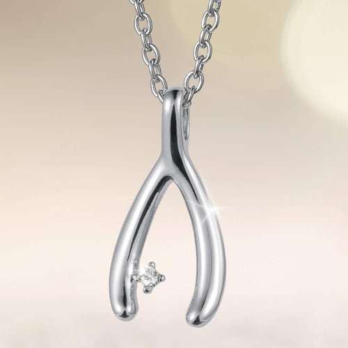 Diamond Wishbone Pendant