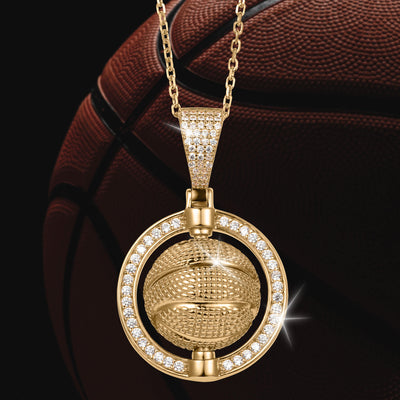 Spinning Basketball Pendant