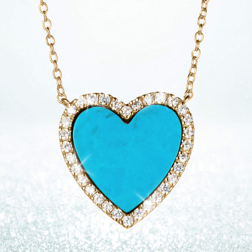 Daniel Steiger Turquoise Heart Pendant