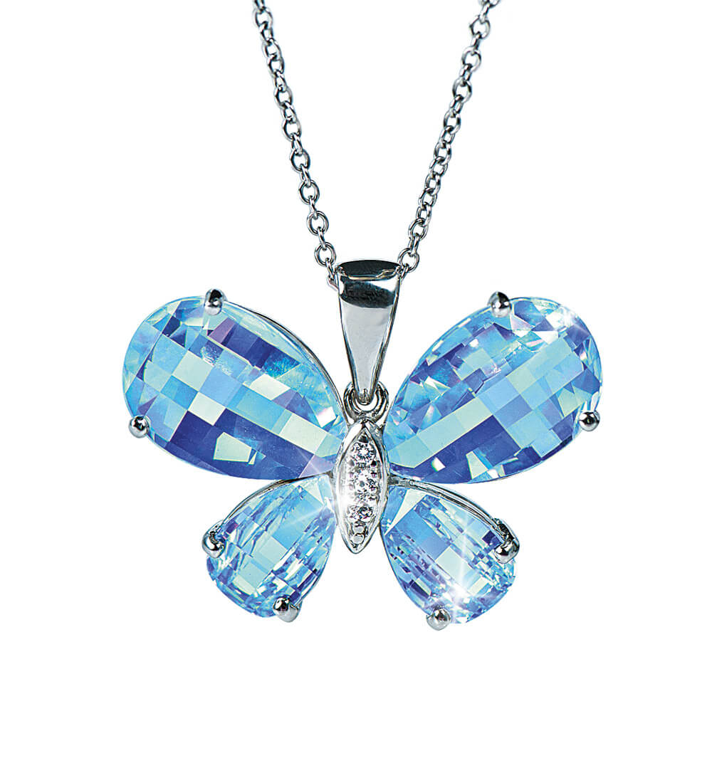 Daniel Steiger Crystal Butterfly Pendant