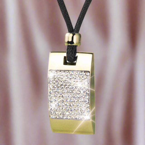 Crystal Tablet Black Pendant