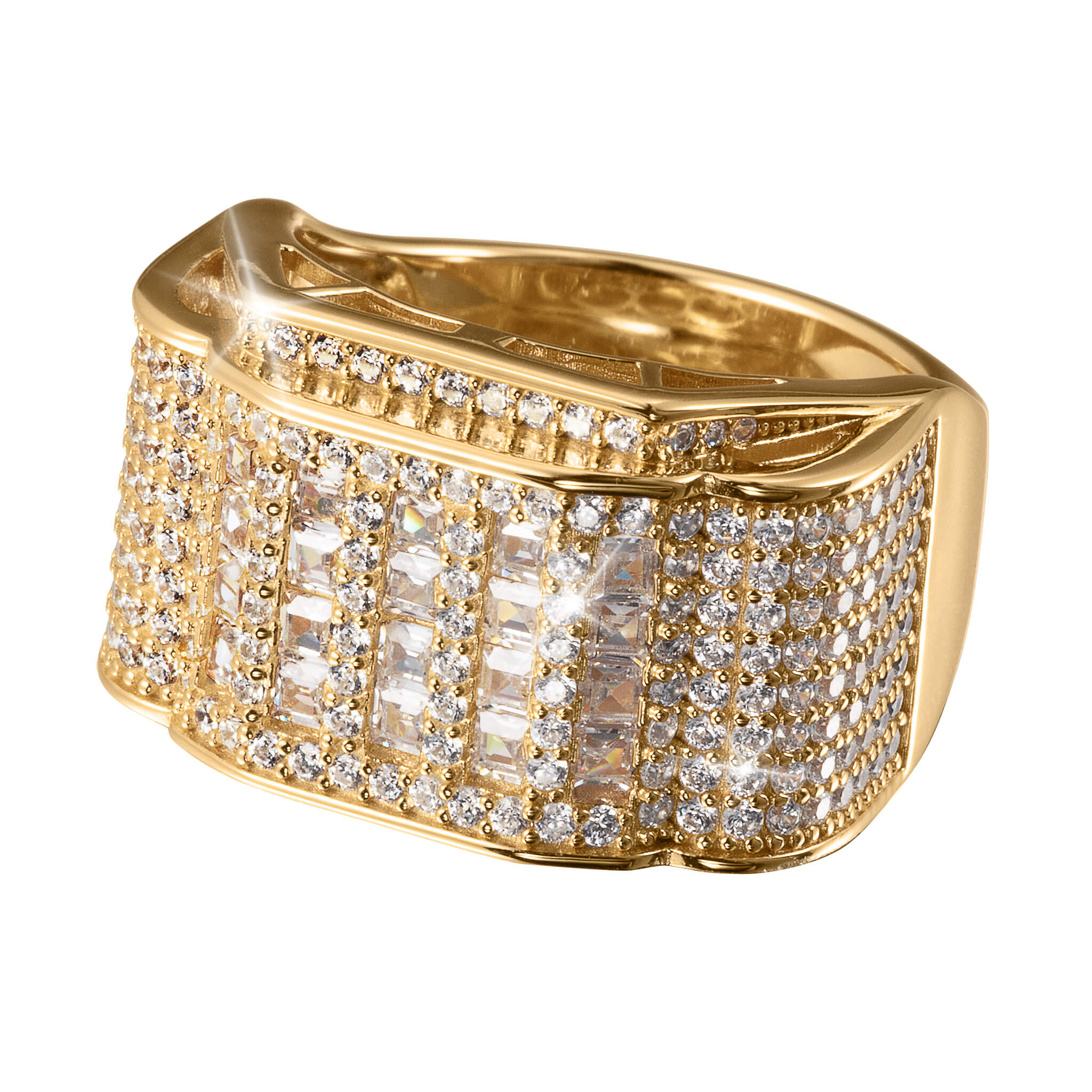 Golden Mosaic Men's Ring