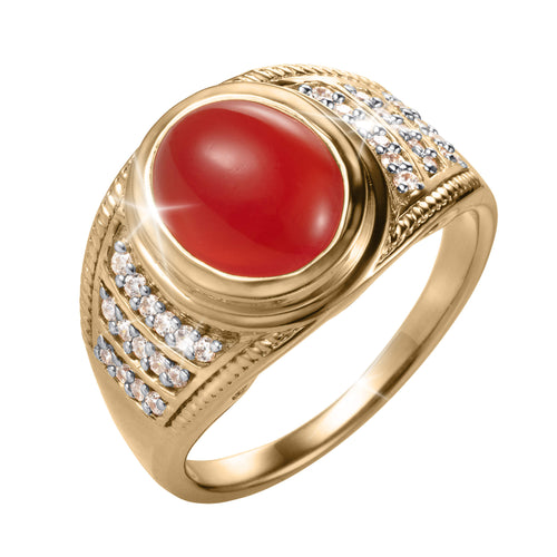 Pharoah Fire Carnelian Men’s Ring