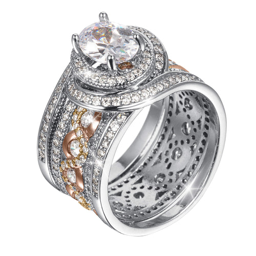 Daniel Steiger Rose Radiance Bridal Ring Set