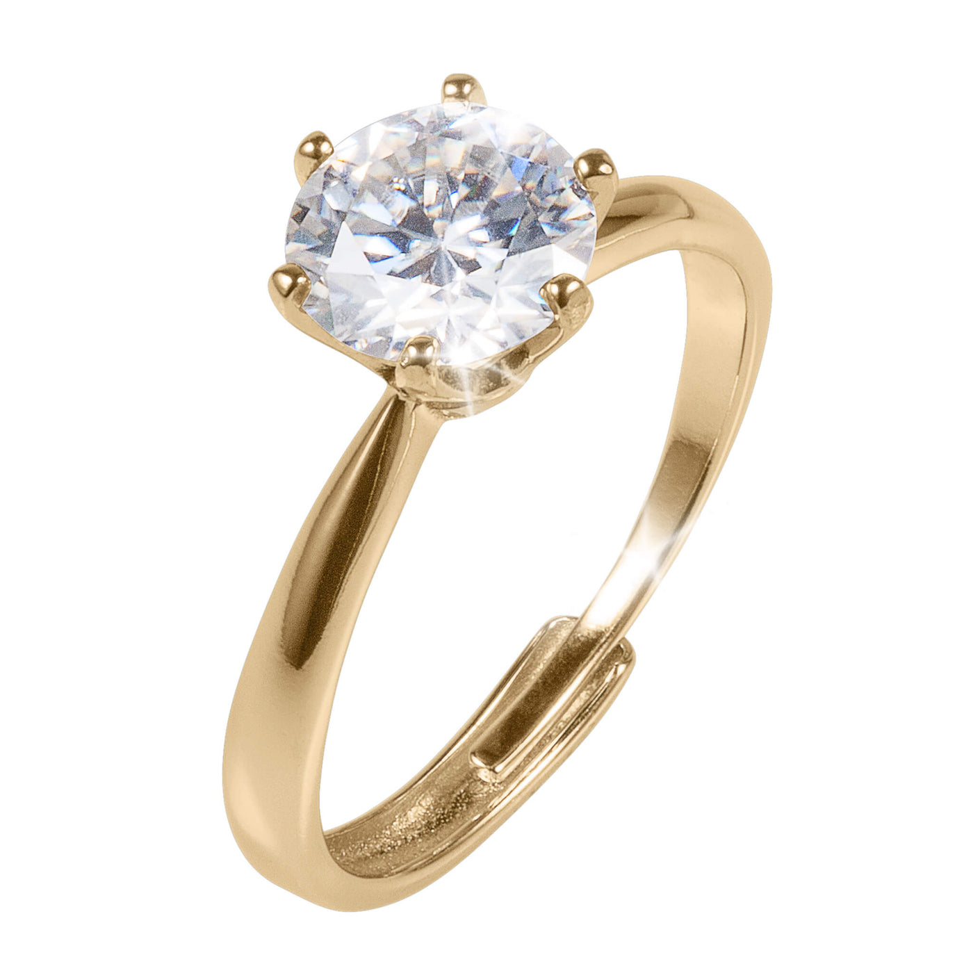 Golden Stardust Moissanite Ring