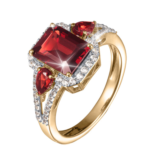 Garnet Embrace Ladies Ring