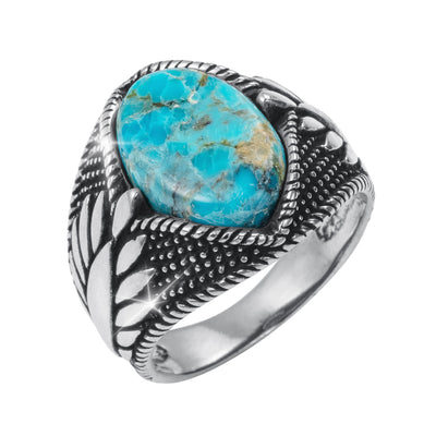 Turquoise Storm Men's Ring