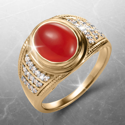 Pharoah Fire Carnelian Men’s Ring