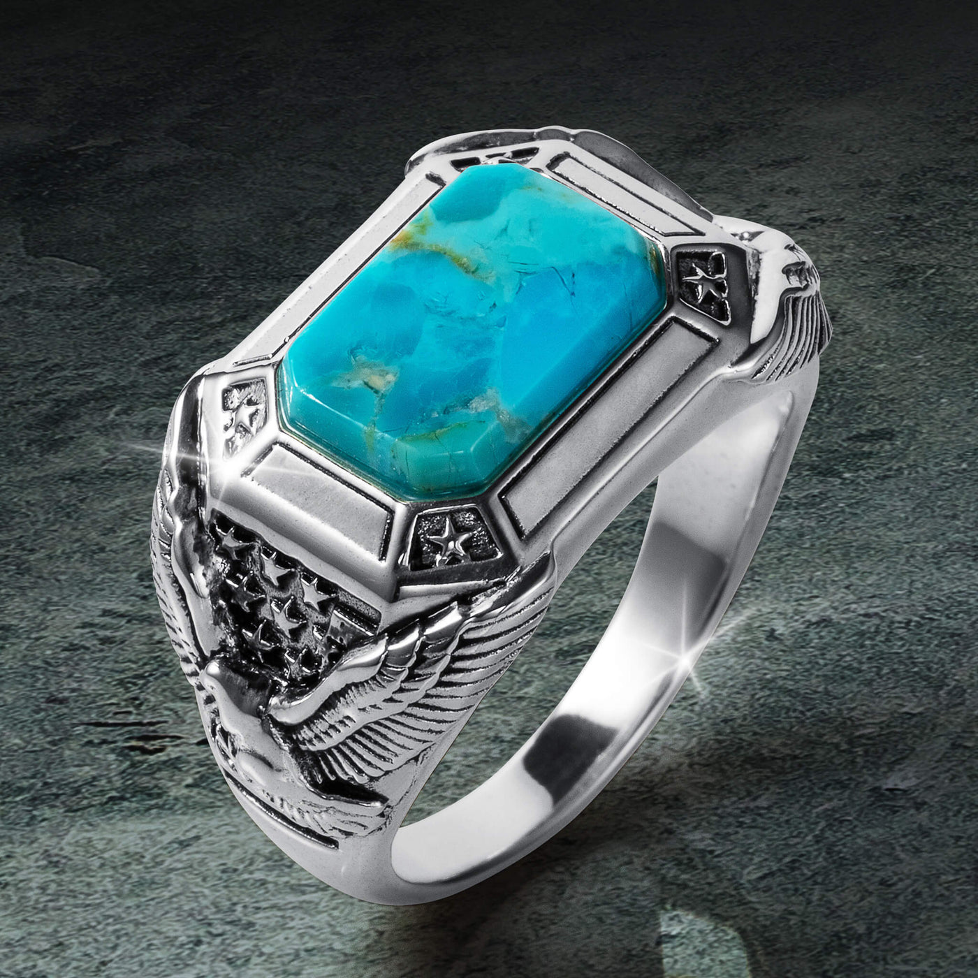 Desert Wings Turquoise Men’s Ring