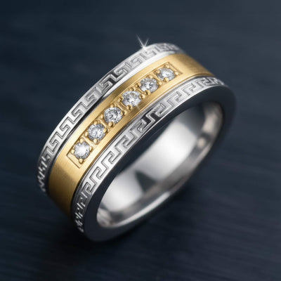 Daniel Steiger Empire Men's Ring On Background