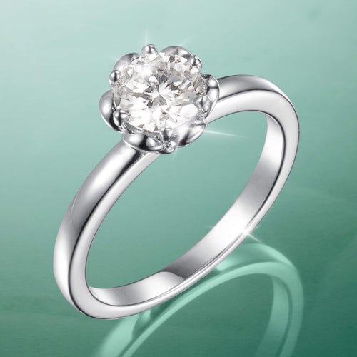 Rose Lumiere Moissanite Ring