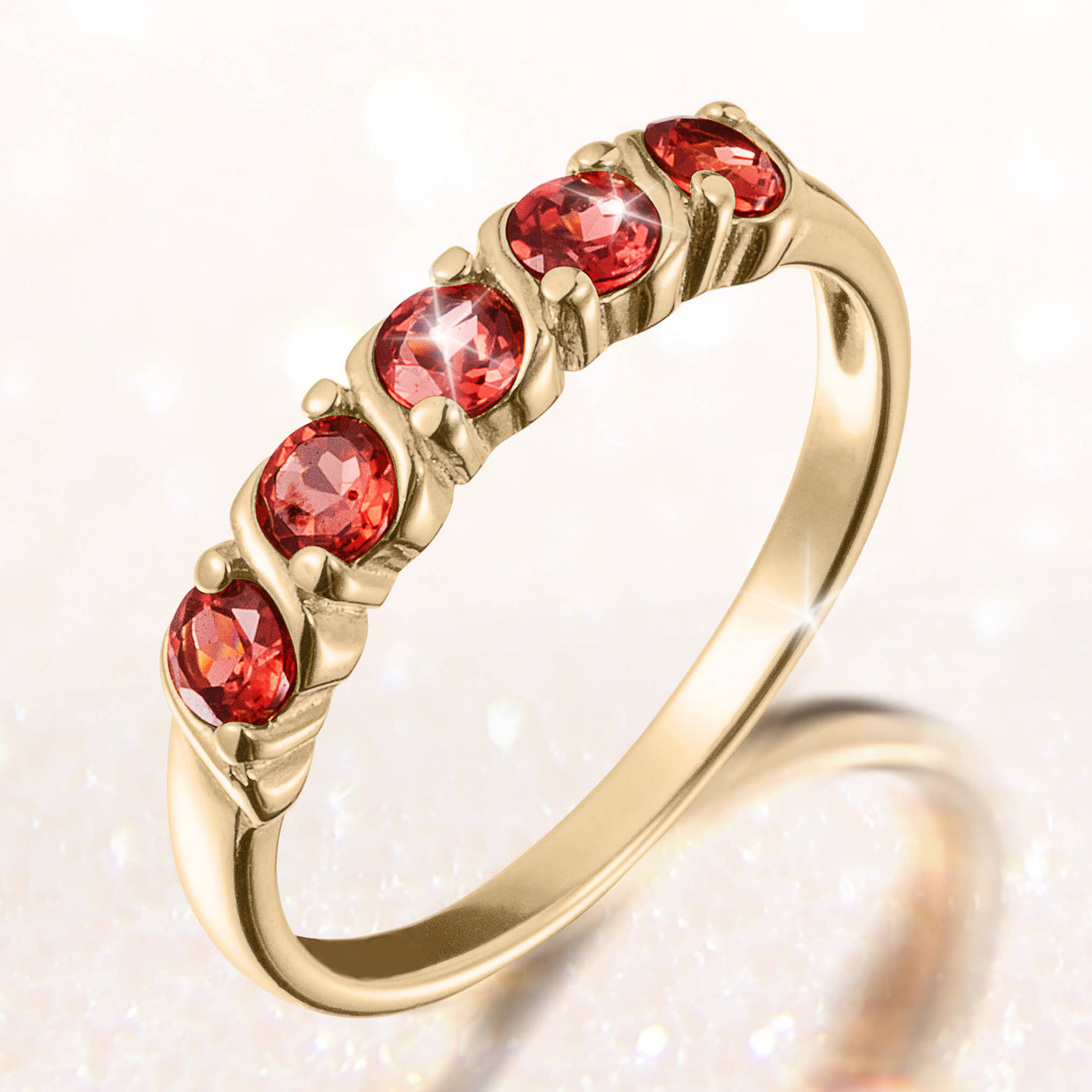 Eternal Glow Garnet Ring