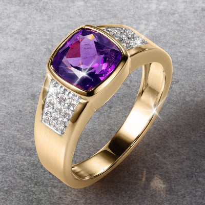 Glorious Amethyst Men’s Ring