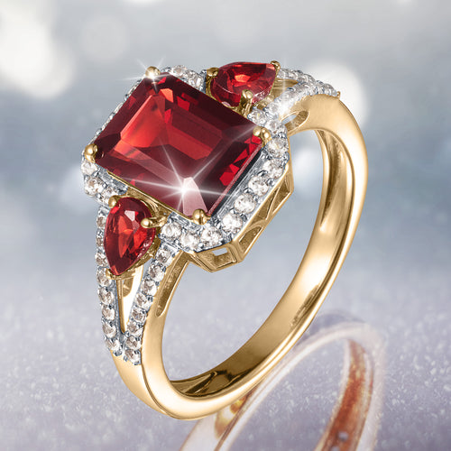 Garnet Embrace Ladies Ring