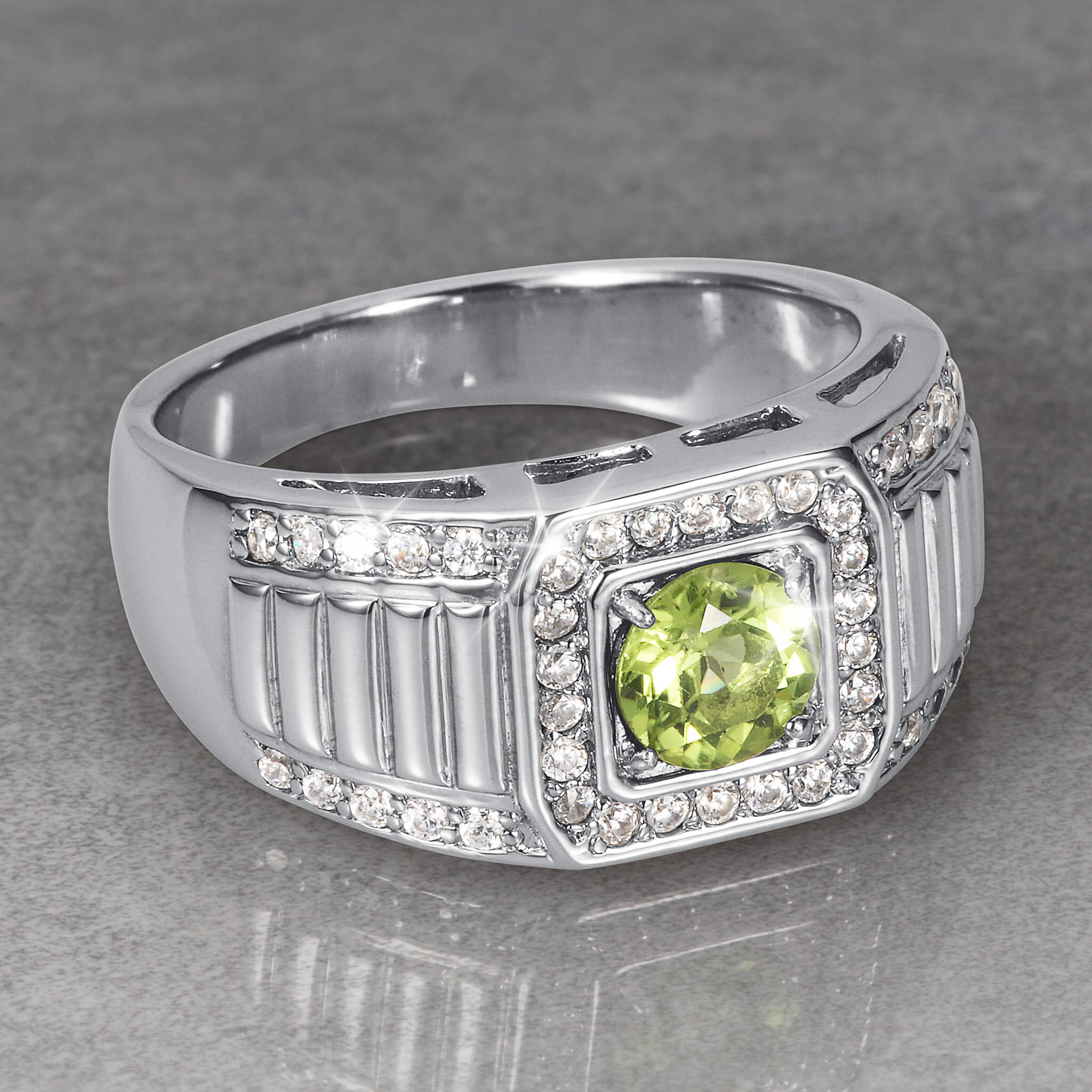 Daniel Steiger Peridot Horizon Men's Ring