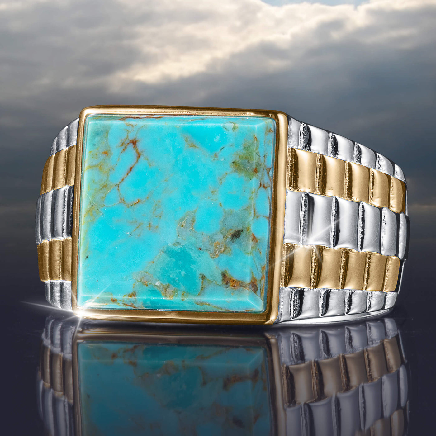 Turquoise Reflections Men's Ring
