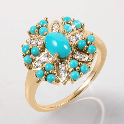 Desert Bloom Turquoise Ring