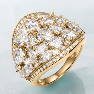 Glittering Mosaic Ladies Ring