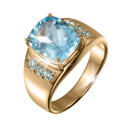 Aegean Blue Topaz Men's Ring
