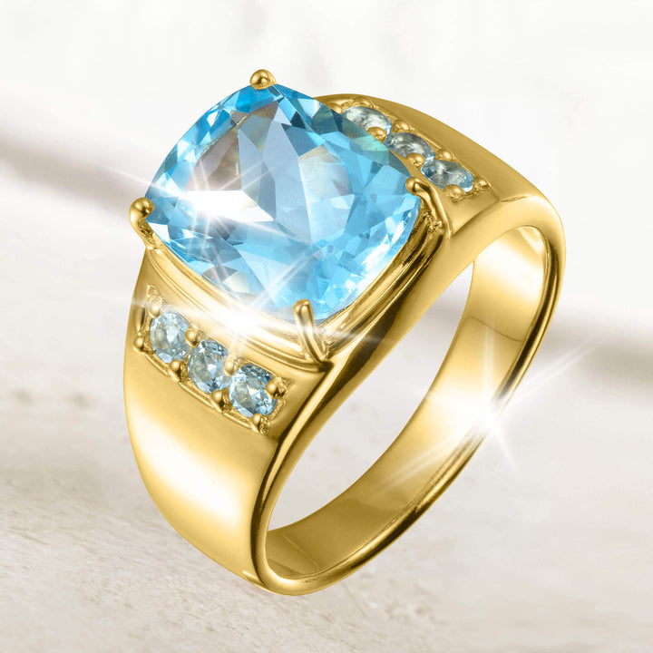 Aegean Blue Topaz Men's Ring