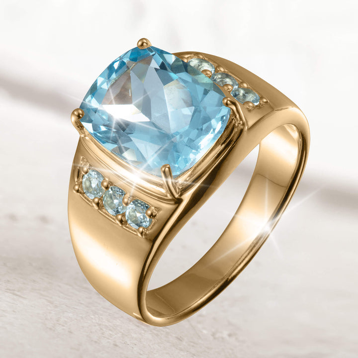 Aegean Blue Topaz Men's Ring