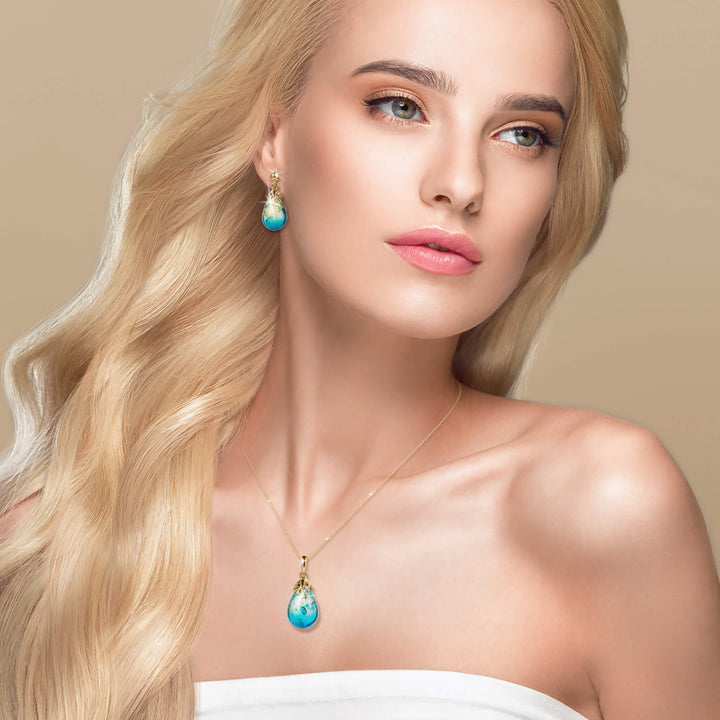 Daniel Steiger Azure Amber Pendant
