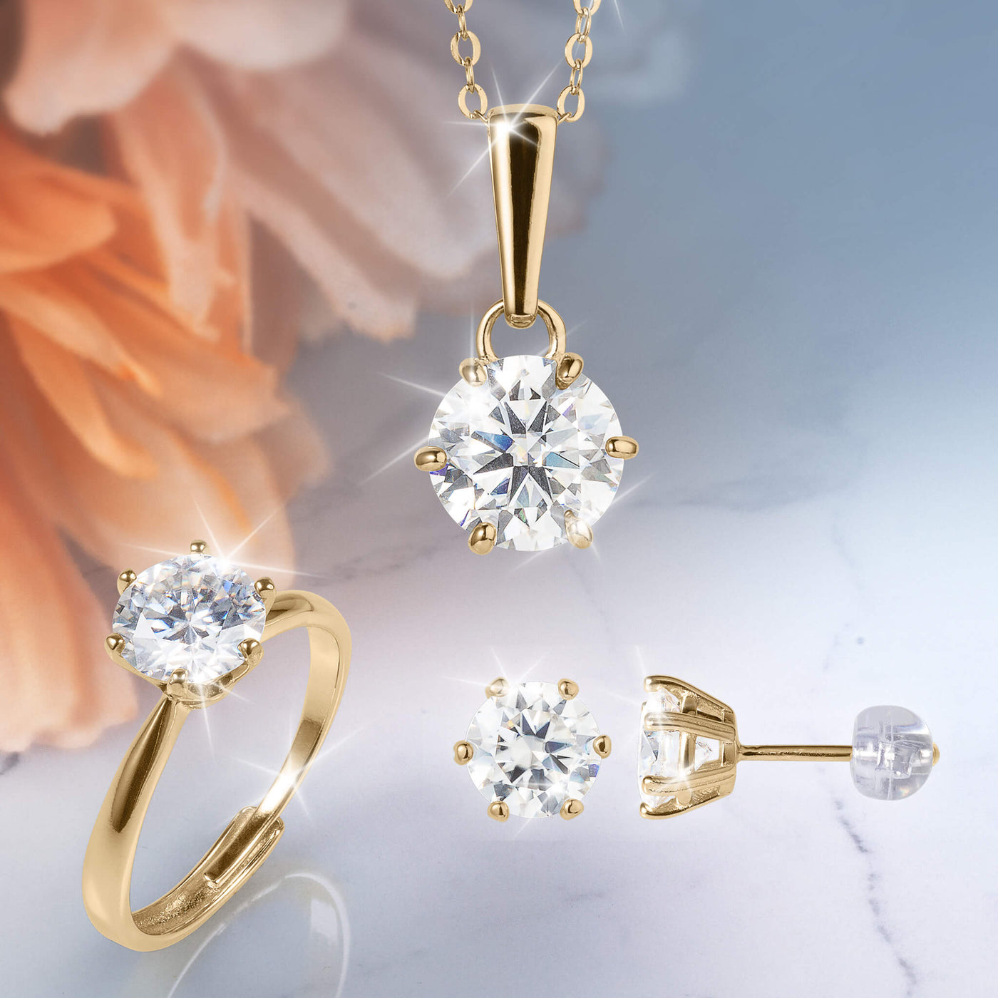 Golden Stardust Moissanite Collection