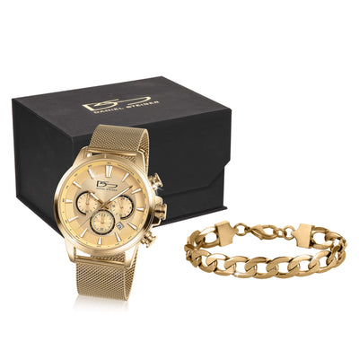 Golden Signature Watch & Bracelet Set