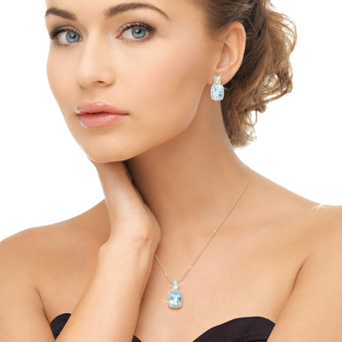 Daniel Steiger Golden Serenity Blue Topaz Pendant