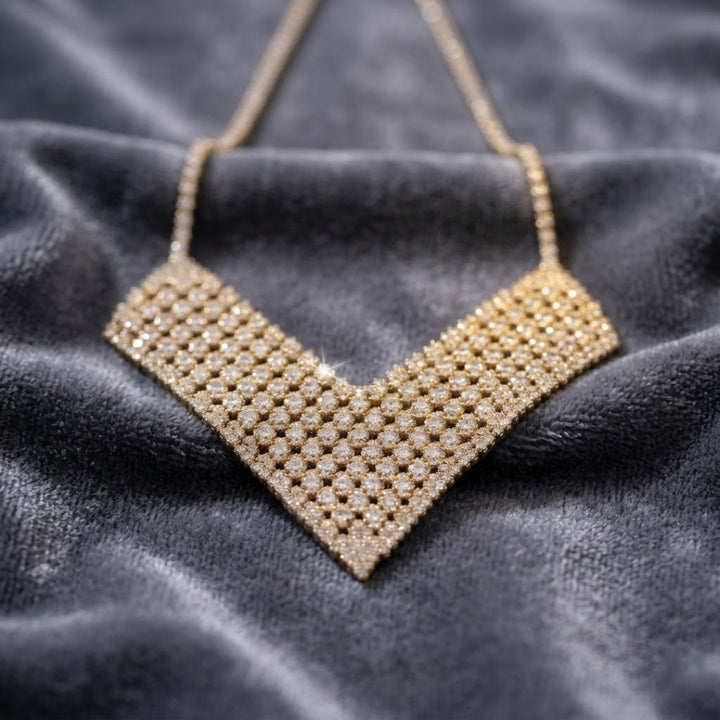 Daniel Steiger Glamorama Gold Statement Necklace