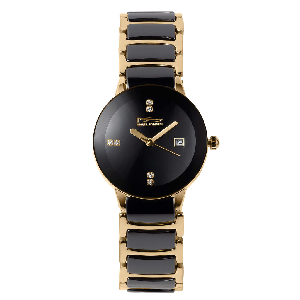 Graduated Link Classic Elegant Gold Black Women\'s Bracelet Watch Vintage Gold & Black Women main image 3