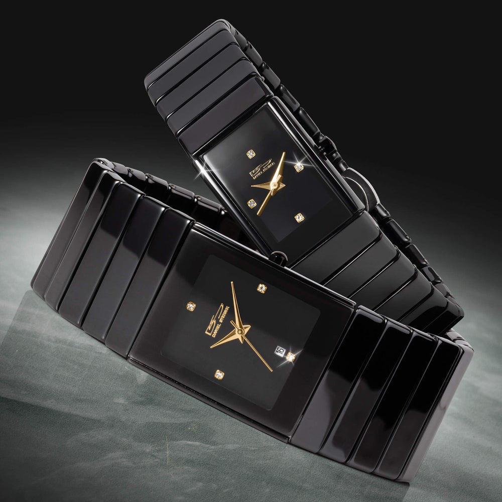 Daniel Steiger Nero Ceramic His & Hers Watch Set