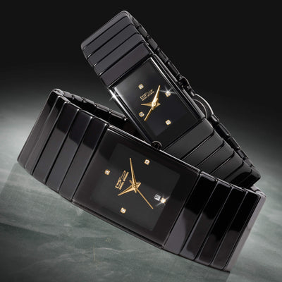 Nero Ceramic His & Hers Watch Set