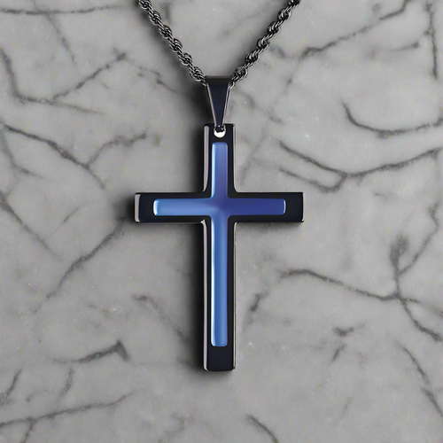 Daniel Steiger Midnight Black Cross Pendant